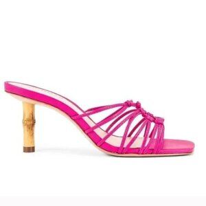 Schutz Dileni Bamboo Heel‎ Sandals Pink 8 B